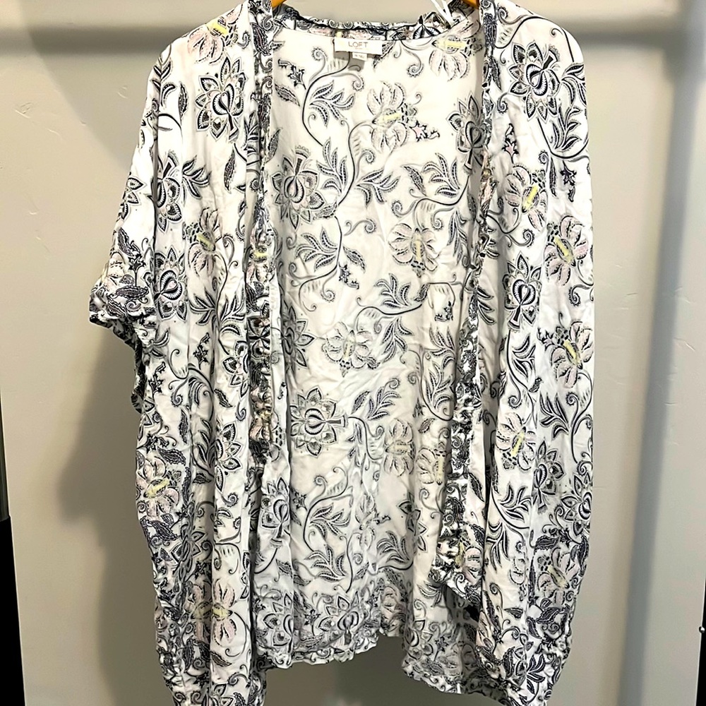 Loft open front kimono top